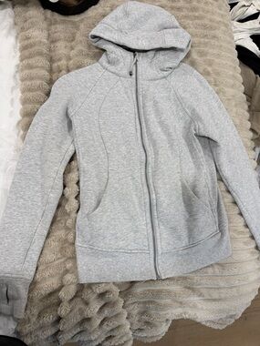 lululemon athletica Heather Gray Full-Zip Hooded Jacket